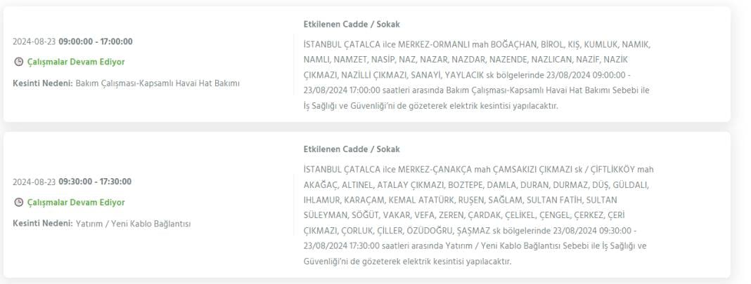 İstanbullular dikkat! Bugün bu ilçelerde 8 saati bulacak elektrik kesintileri yaşanacak 18